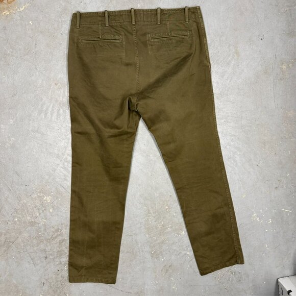 Wings+Horns Twill Pants Cotton Canvas Chinos Made in Canada Brown 36x30 - Picture 8 of 10